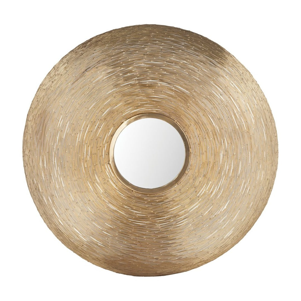 Atlas Goldgrass Wall Mirror - Sculptural Brass Accent for Modern Decor, Perfect for Any Room's Style! MI11042-01