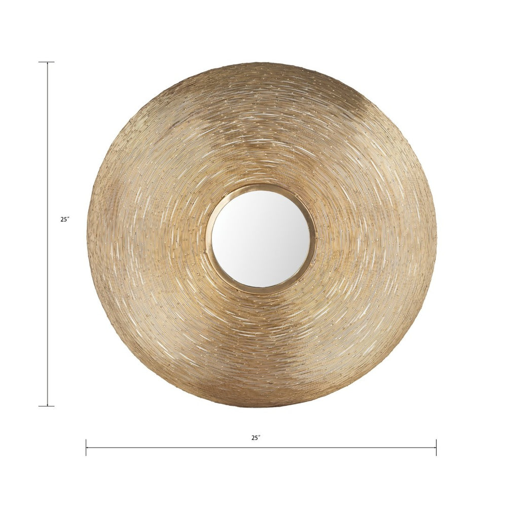Atlas Goldgrass Wall Mirror - Sculptural Brass Accent for Modern Decor, Perfect for Any Room's Style! MI11042-01