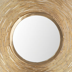 Atlas Goldgrass Wall Mirror - Sculptural Brass Accent for Modern Decor, Perfect for Any Room's Style! MI11042-01
