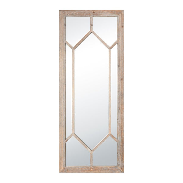 Atlas Hargen Wall Mirror - Oversized Wooden Lattice Design, Transitional Style for Living Rooms & Bedrooms MI11043-01