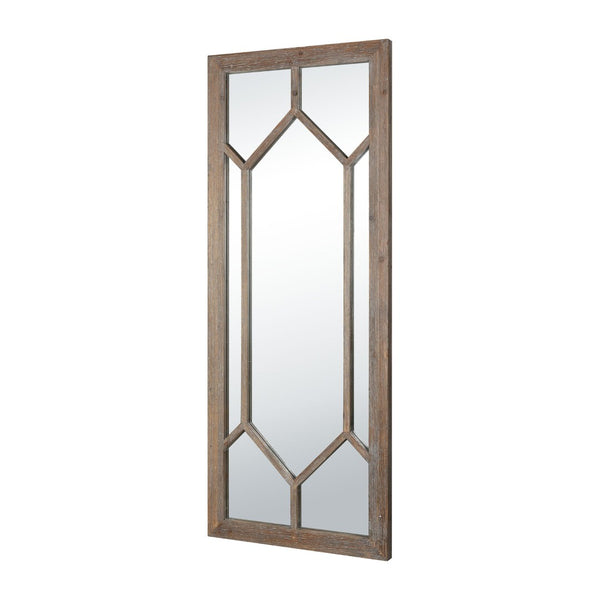 Atlas Hargen Wall Mirror - Oversized Wooden Lattice Design, Transitional Style for Living Rooms & Bedrooms MI11043-01