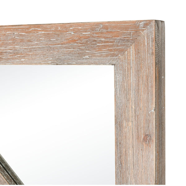 Atlas Hargen Wall Mirror - Oversized Wooden Lattice Design, Transitional Style for Living Rooms & Bedrooms MI11043-01