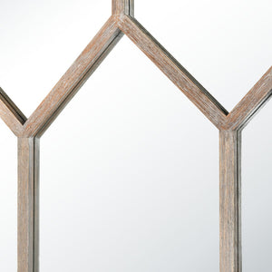 Atlas Hargen Wall Mirror - Oversized Wooden Lattice Design, Transitional Style for Living Rooms & Bedrooms MI11043-01