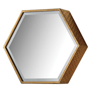 Atlas Hexagonal Wall Mirror Set of 5 - Glamorous Gold Frames for Modern Home Décor & Unique Style MI11045-01S
