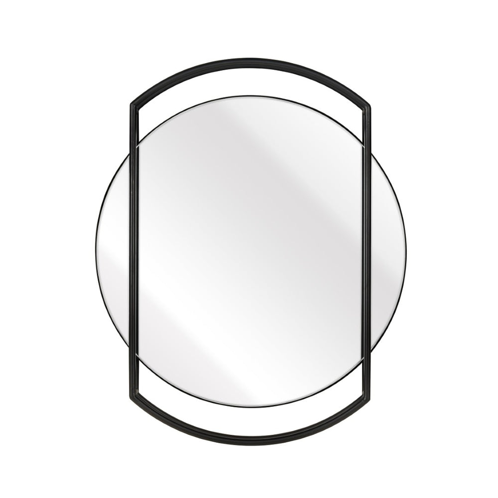 Atlas Jiri Wall Mirror - Modern Minimalist Accent in Black Metal, Perfect for Any Room's Decor and Style! MI11050-01