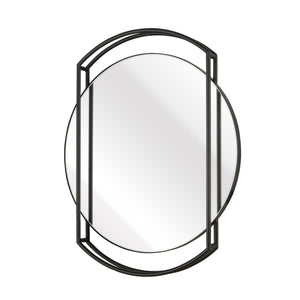 Atlas Jiri Wall Mirror - Modern Minimalist Accent in Black Metal, Perfect for Any Room's Decor and Style! MI11050-01