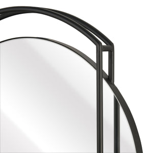 Atlas Jiri Wall Mirror - Modern Minimalist Accent in Black Metal, Perfect for Any Room's Decor and Style! MI11050-01