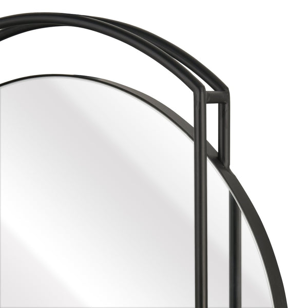Atlas Jiri Wall Mirror - Modern Minimalist Accent in Black Metal, Perfect for Any Room's Decor and Style! MI11050-01