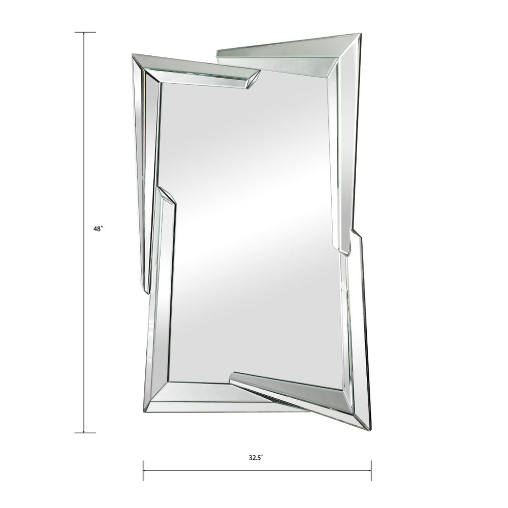 Atlas Juxtaposed Angles Wall Mirror - Artisan Hand-Crafted Glass Design for Contemporary Home Décor MI11052-01