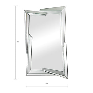 Atlas Juxtaposed Angles Wall Mirror - Artisan Hand-Crafted Glass Design for Contemporary Home Décor MI11052-01