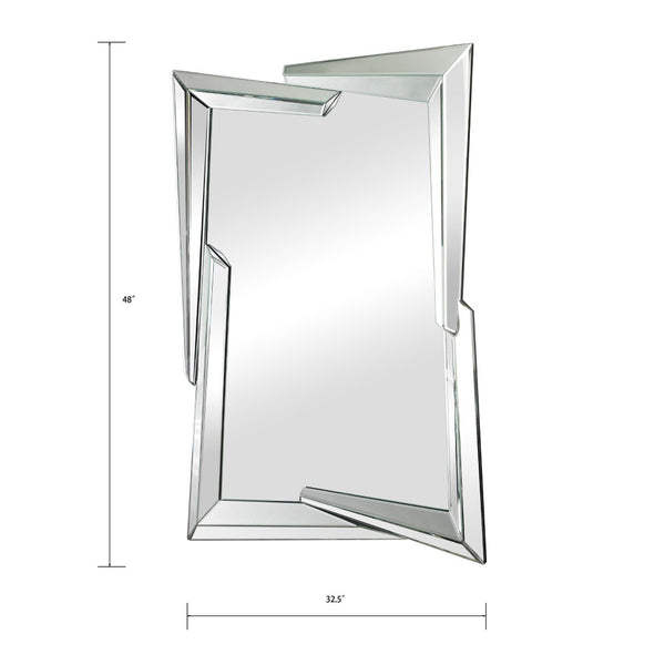 Atlas Juxtaposed Angles Wall Mirror - Artisan Hand-Crafted Glass Design for Contemporary Home Décor MI11052-01