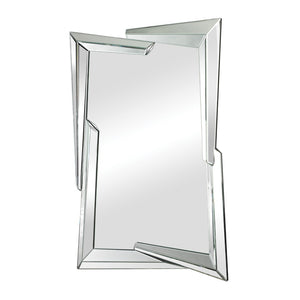 Atlas Juxtaposed Angles Wall Mirror - Artisan Hand-Crafted Glass Design for Contemporary Home Décor MI11052-01