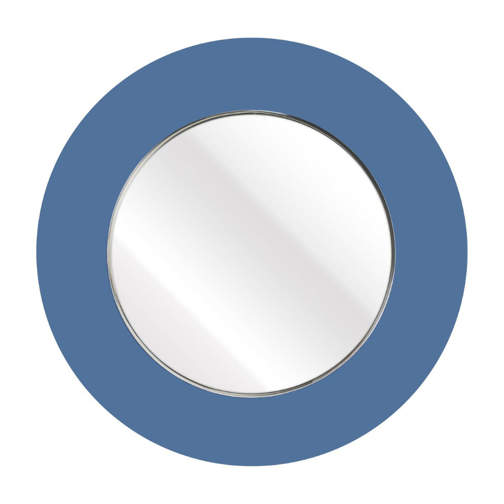 Atlas Lapis Mirror - Glossy Blue Beveled Glass Reflector for Glam Midcentury Style in Any Room MI11054-01