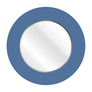 Atlas Lapis Mirror - Glossy Blue Beveled Glass Reflector for Glam Midcentury Style in Any Room MI11054-01