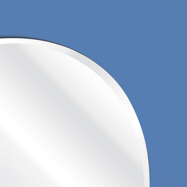 Atlas Lapis Mirror - Glossy Blue Beveled Glass Reflector for Glam Midcentury Style in Any Room MI11054-01