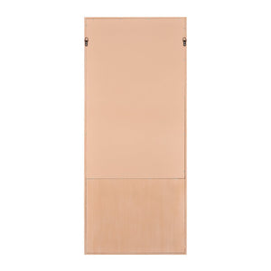 Atlas Latham Wall Mirror - Rectangular Natural Oak with Coastal Rope Accent for Modern Home Decor MI11056-01