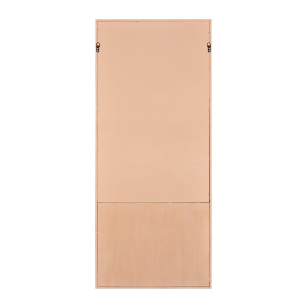 Atlas Latham Wall Mirror - Rectangular Natural Oak with Coastal Rope Accent for Modern Home Decor MI11056-01