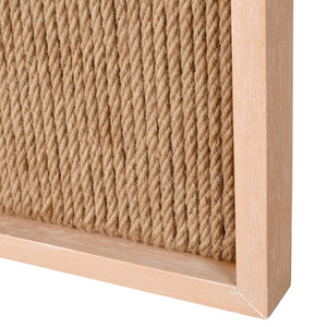 Atlas Latham Wall Mirror - Rectangular Natural Oak with Coastal Rope Accent for Modern Home Decor MI11056-01