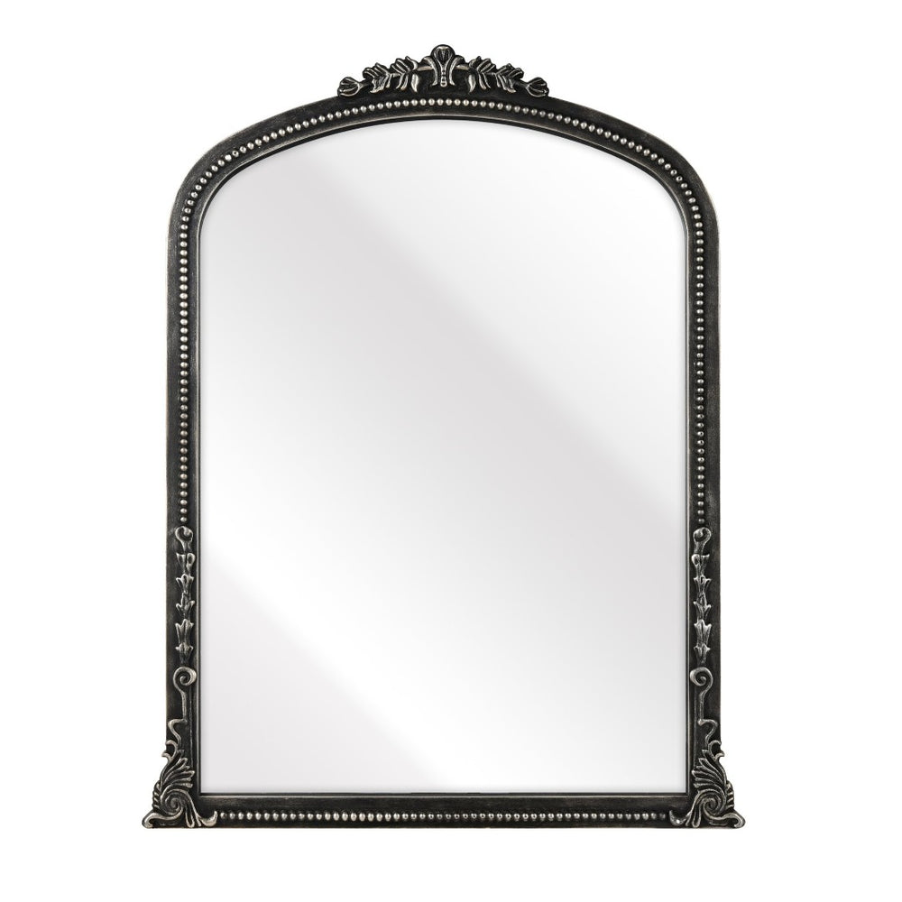 Atlas Lise Vintage Arched Wall Mirror - Aged Black Finish, Distressed Patina, Perfect for Any Room Decor MI11058-01