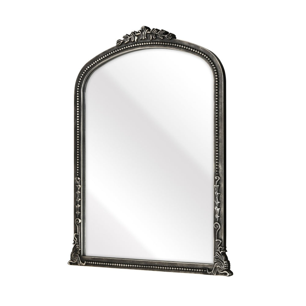 Atlas Lise Vintage Arched Wall Mirror - Aged Black Finish, Distressed Patina, Perfect for Any Room Decor MI11058-01