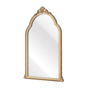 Atlas Loni Vintage Arched Wall Mirror in Gold Finish – Elegant Tall Design for Entryways & Living Spaces MI11059-01