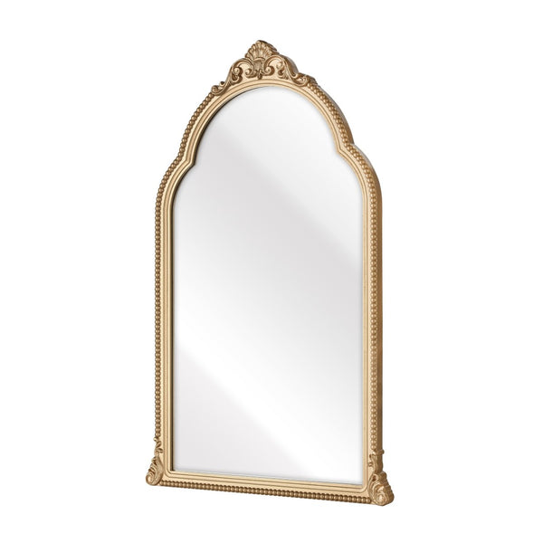 Atlas Loni Vintage Arched Wall Mirror in Gold Finish – Elegant Tall Design for Entryways & Living Spaces MI11059-01