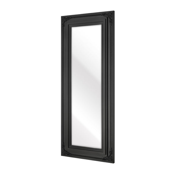 Atlas Marla Wall Mirror - Elegant Rectangular Design with Stylish Scrollwork to Enhance Any Room Decor Black MI11063-02