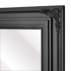 Atlas Marla Wall Mirror - Elegant Rectangular Design with Stylish Scrollwork to Enhance Any Room Decor Black MI11063-02