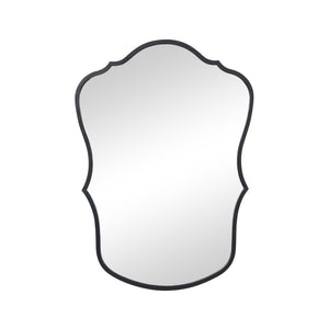 Atlas Middleton Wall Mirror - Elegant Black Metal Frame with Curved Details for Timeless Home Decor Style MI11065-01