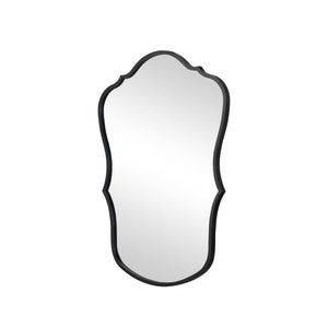 Atlas Middleton Wall Mirror - Elegant Black Metal Frame with Curved Details for Timeless Home Decor Style MI11065-01