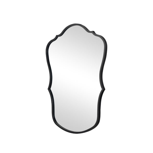 Atlas Middleton Wall Mirror - Elegant Black Metal Frame with Curved Details for Timeless Home Decor Style MI11065-01