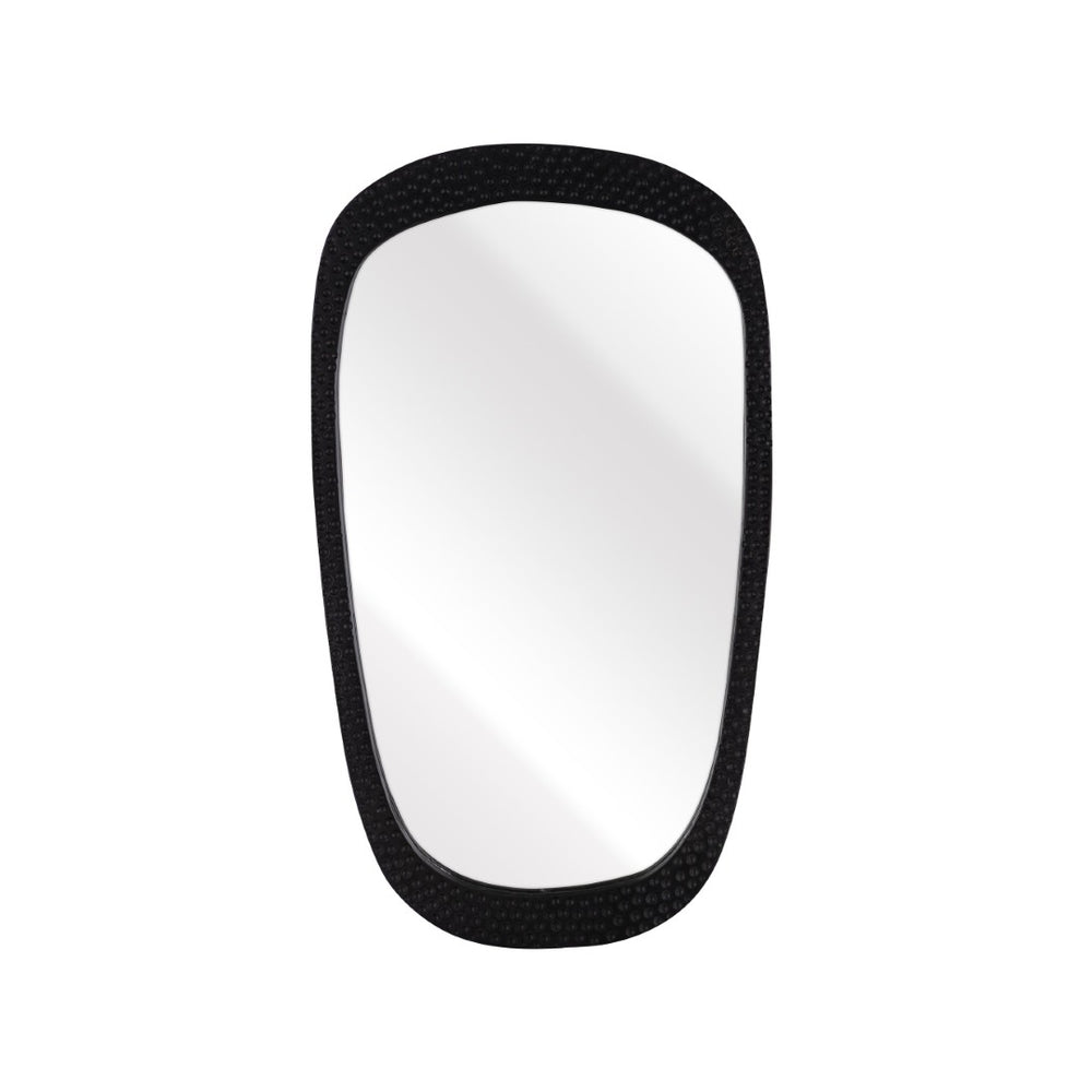 Atlas Morris Mirror - Elegant Black Ebonized Oval Frame, Mango Wood, Ideal for Any Modern Space Decor MI11067-01