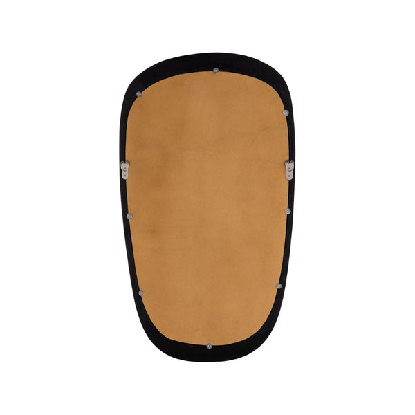 Atlas Morris Mirror - Elegant Black Ebonized Oval Frame, Mango Wood, Ideal for Any Modern Space Decor MI11067-01