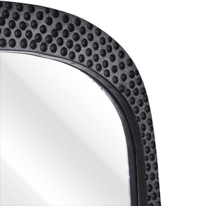 Atlas Morris Mirror - Elegant Black Ebonized Oval Frame, Mango Wood, Ideal for Any Modern Space Decor MI11067-01