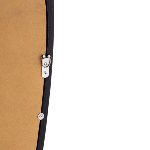 Atlas Morris Mirror - Elegant Black Ebonized Oval Frame, Mango Wood, Ideal for Any Modern Space Decor MI11067-01