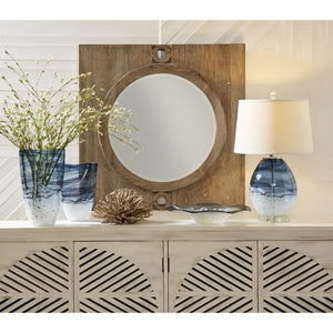 Atlas Nollen Coastal-Inspired Wall Mirror - Porthole Design in Weathered Brown for Any Room Decor MI11069-01