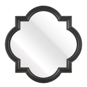 Atlas Ogee Mirror - Black Moroccan-Inspired Wall Décor with Carved Frame for Modern Home Elegance MI11071-01