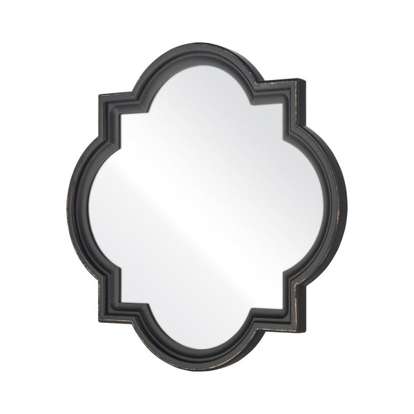Atlas Ogee Mirror - Black Moroccan-Inspired Wall Décor with Carved Frame for Modern Home Elegance MI11071-01