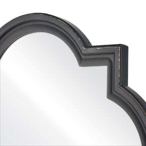 Atlas Ogee Mirror - Black Moroccan-Inspired Wall Décor with Carved Frame for Modern Home Elegance MI11071-01