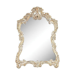 Atlas Regence Wall Mirror - Timeless Handcrafted Elegance with C-Scrolls & Antique Gold Finish for Any Space MI11075-01