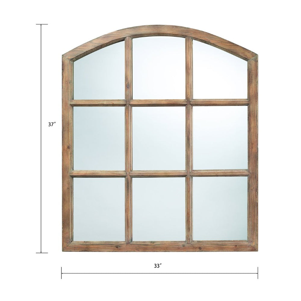 Atlas Union Wall Mirror – Stunning Natural Wood Décor for Living Spaces, Entryways & Bedrooms, 33x37 Inches MI11083-01