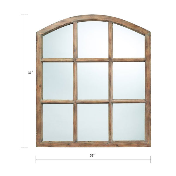 Atlas Union Wall Mirror – Stunning Natural Wood Décor for Living Spaces, Entryways & Bedrooms, 33x37 Inches MI11083-01