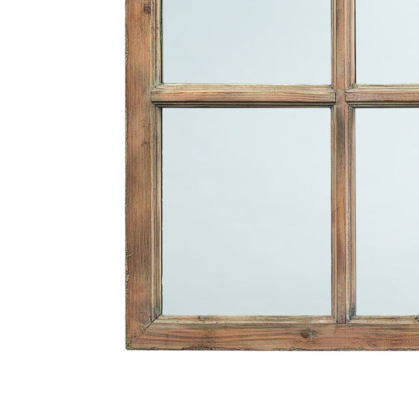 Atlas Union Wall Mirror – Stunning Natural Wood Décor for Living Spaces, Entryways & Bedrooms, 33x37 Inches MI11083-01