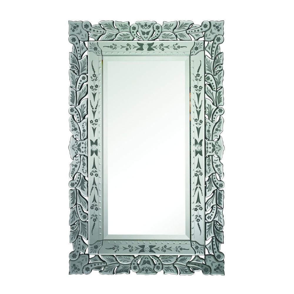 Atlas Venetian Wall Mirror - Elegant Hand-Cut Design with Floral Etchings for Stunning Interior Décor MI11087-01