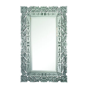 Atlas Venetian Wall Mirror - Elegant Hand-Cut Design with Floral Etchings for Stunning Interior Décor MI11087-01
