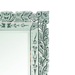 Atlas Venetian Wall Mirror - Elegant Hand-Cut Design with Floral Etchings for Stunning Interior Décor MI11087-01