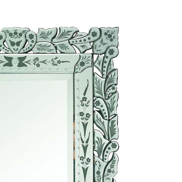 Atlas Venetian Wall Mirror - Elegant Hand-Cut Design with Floral Etchings for Stunning Interior Décor MI11087-01