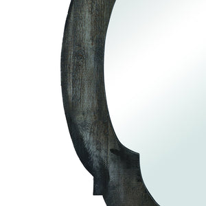 Atlas Wood Framed Wall Mirror - Rustic Aged Gray Design for Entryways, Living Rooms & Bedrooms MI11091-01