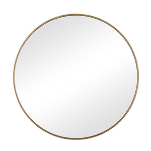 Atlas Delk Oversized Round Mirror - Elegant Polished Brass Frame for Modern Entryway & Living Spaces MI11092-01