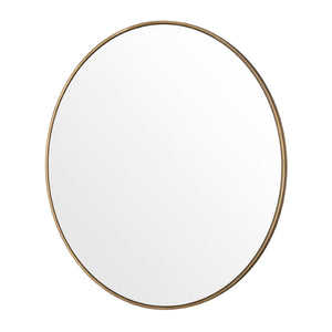 Atlas Delk Oversized Round Mirror - Elegant Polished Brass Frame for Modern Entryway & Living Spaces MI11092-01